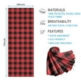 thumbnail image 2 of Red and White Checkered Pattern Hot Yoga Mat Towel Non Slip for Hot Yoga - Quick-Drying Yoga Mat Cover with 4 Corner Pockets with Travel Bag - Hot Yoga Towel Non Slip 74"x26", 2 of 6