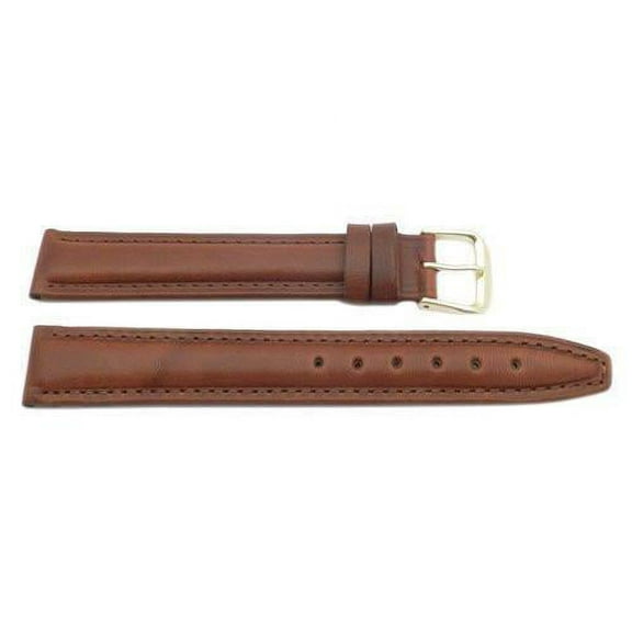 14mm Genuine Leather Oil Tanned Brown Watch Strap