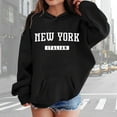 thumbnail image 4 of New York Italian Hoodies for Girls Boys Long Sleeve Casual Graphic Hooded Sweatshirt with Pockets Pullover Tops, 4 of 5