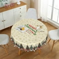 thumbnail image 4 of Lfeey Vintage Christmas Round Tablecloth for Xmas Winter Holiday, Christmas Tree Table Cover, 60 inch, 4 of 6