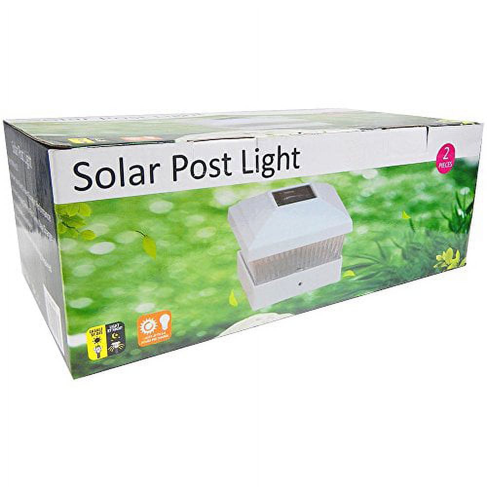 iGlow Pack White Outdoor Garden x Solar LED Post Deck Cap Square  Fence Light Landscape Lamp Lawn PVC Vinyl Wood