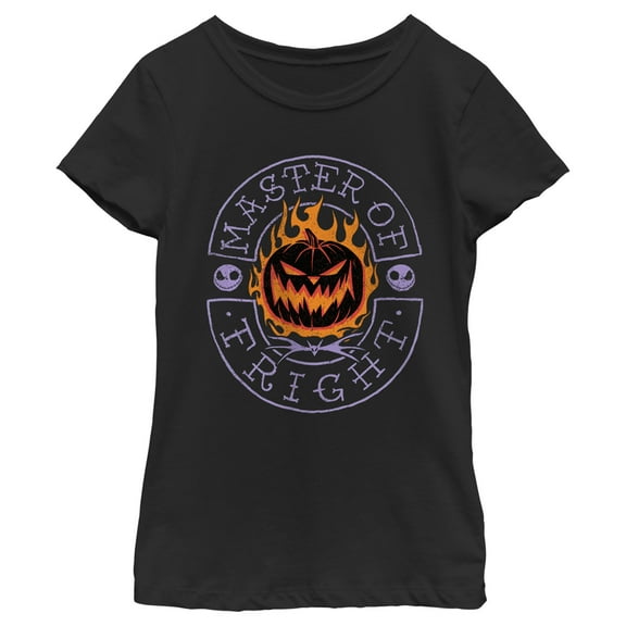 Girl's The Nightmare Before Christmas Master of Fright Graphic Tee Black Large