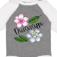 thumbnail image 4 of Inktastic Mississippi Magnolia Flowers and Leaves Boys or Girls Long Sleeve Baby Bodysuit, 4 of 5