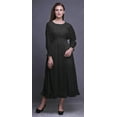 thumbnail image 2 of Bimba Geometric Ladies Bishop Sleeve Round Neck Ruffle Maxi Smocked WaistÂ&nbsp;Dress-XXX-Large, 2 of 5