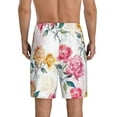 thumbnail image 3 of Gaeub Colorful Flowers Printed Men's Short Pajama Pants, Lightweight Lounge & Sleep Bottoms Keep You Cool - XX-Large, 3 of 9