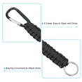 thumbnail image 4 of Uxcell Braided Paracord Lanyard Keychain Paracord Neck Badge Lanyard with Hook Clip and Key Ring Black 2 Pcs, 4 of 6