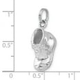 thumbnail image 2 of Finest Gold Sterling Silver 3-D Polished Baby Shoe Charm, 2 of 2