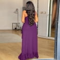 thumbnail image 5 of AURA Plus Size Off Shoulder Maxi Dress High Waist Cutout Sleeveless Summer Vacation Dress, 5 of 6