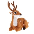 thumbnail image 1 of tredstone Simulation Christmas Elk Plush Reindeer Model Toy Light Brown Male Sitting, 1 of 7
