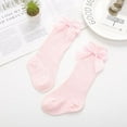 thumbnail image 4 of Odeerbi Sheer Socks for Infant Boys Girls Breathable Bow Socks Children Long Tube Socks Baby Stripe Mesh Bowknot Socks, 4 of 5