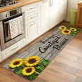 thumbnail image 3 of Farm Sunflower 2'x6' Runner Rug, Positive Floral Vintage Brown Wooden Washable Non-Slip Area Rugs for Hallway Kitchen Floor Bedroom Entryway, Laundry Carpet Decoration Indoor Mat, 3 of 9