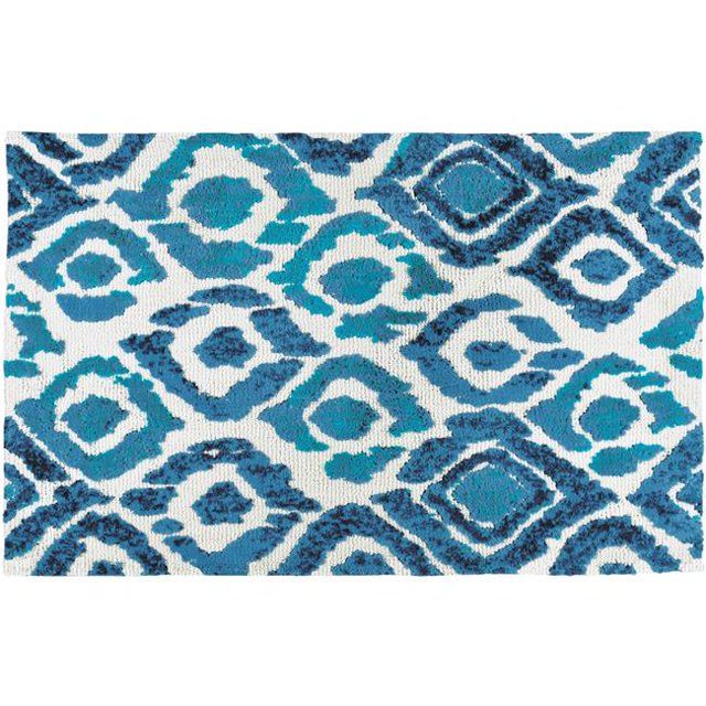 Jellybean SS-FZ001B 21 x 33 in. Blue & Green Ikat Accent Rug