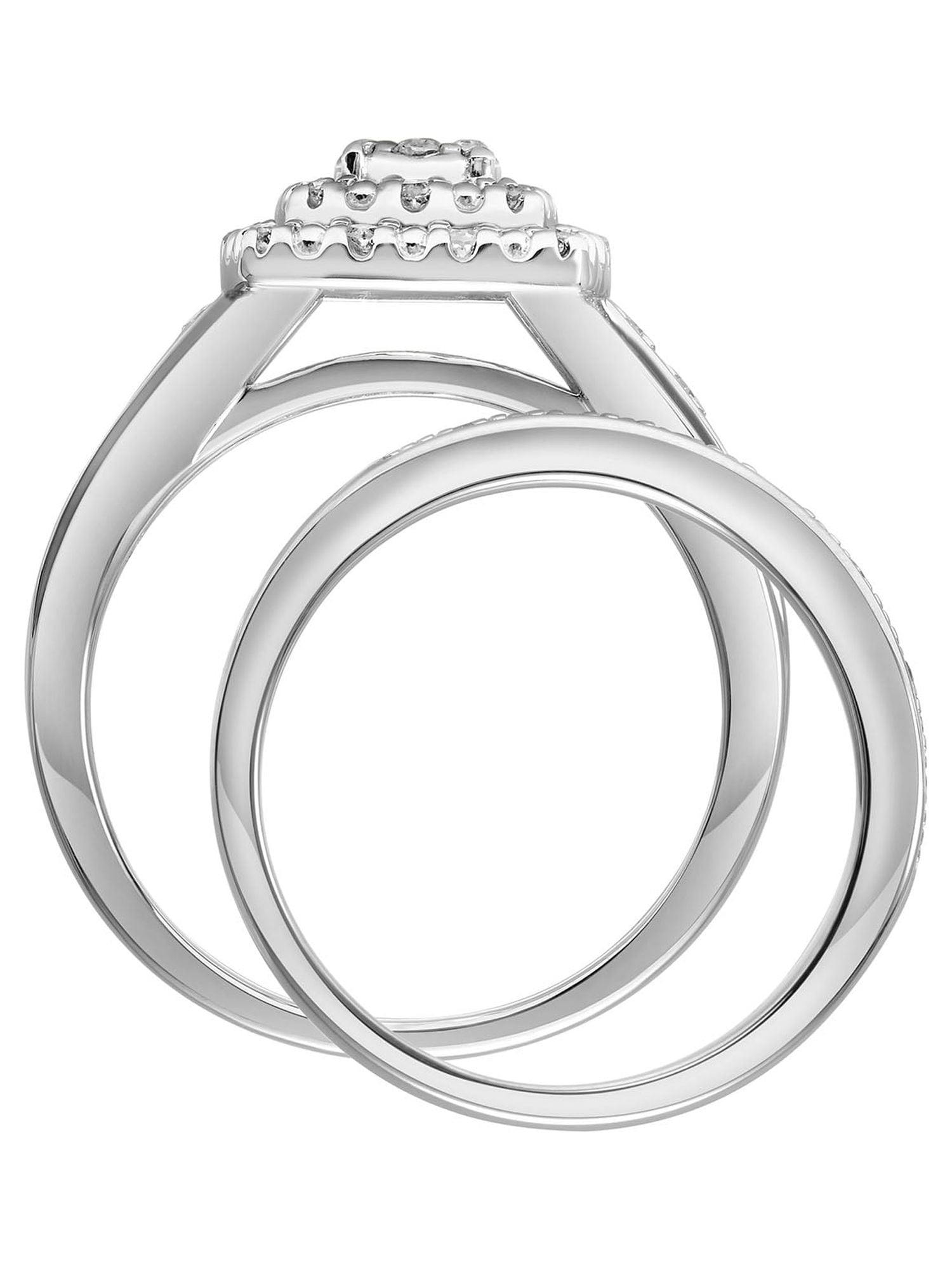 Keepsake 1/3 Carat T.W. Diamond Double Halo 2-Piece Bridal Set
