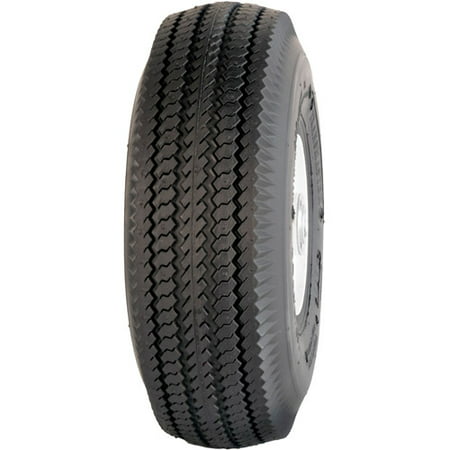 Greenball Sawtooth 4.10/3.50-4 4 PR Highway Tread Tubeless Lawn and Garden Tire (Tire