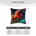 thumbnail image 4 of Velvet Decorative Throw Pillow Covers Set of 2, Soft Square Cushion Cover with Invisible Zipper Colorful Waves Printing, 16"x16", 4 of 7