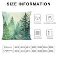 thumbnail image 5 of COMIO Pine Tree Throw Pillow Covers Watercolor Blue Green  Square Rustic Style Natural Forest Fog Print Decorative Pillowcase Spring Summer Cushion Cover for Home Sofa Bed Outdoor, 5 of 5