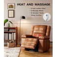 thumbnail image 4 of EDTara Fauteuil Inclinable Élévateur Électrique Surdimensionné, Cuir PU avec Chauffage, Massage, Dossier Inclinable Réglable et Repose-Pieds, 4 of 7