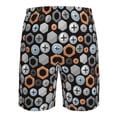 thumbnail image 6 of Naloa Colorful Screws Men's Beach Shorts, Surfing shorts, Swim trunks, Quick Dry Swim Trunks for Surfing Beach Fun - Small, 6 of 9