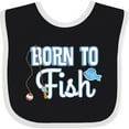 thumbnail image 3 of Inktastic Born to Fish Go Fishing Boys or Girls Baby Bib, 3 of 4