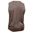 thumbnail image 6 of Domuza Men's Summer Sleeveless Tops Solid Color Pocket Tank Top Soft Stretchy Tanks Sports Training Shirts for Men Coffee L, 6 of 7