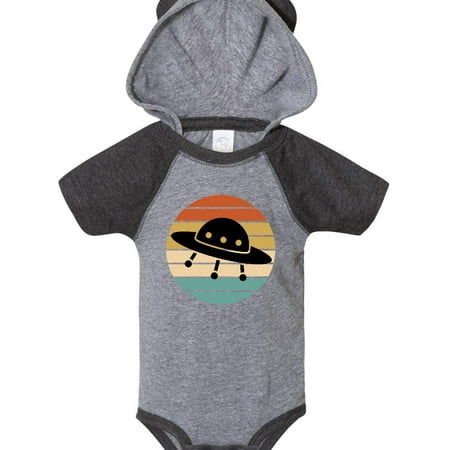 

Inktastic Space Travel Saucer Retro Sunset Gift Baby Boy or Baby Girl Bodysuit