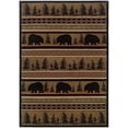 thumbnail image 2 of Oriental Weavers Hudson Area Rug - 1066A - 10' x 13' - in Black/ Beige - Farmhouse Lodge Style, Stain Resistant, Family and Pet Friendly , Family, Dining, Living Room Rug, 2 of 3