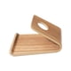 thumbnail image 2 of Soporte para teléfono de escritorio compatible con todos los teléfonos inteligentes Accesorios de viaje compactos de madera Escritorio Marrón claro, 2 of 7