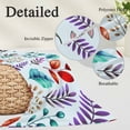 thumbnail image 3 of Spring Leaves Throw Pillow Covers, Watercolor Leaf Botanical Nature Light Blue Soft Breathable Pillow Cases with Invisible Zipper for Sleeping, Small Pillowcases for Couch Bed Sofa Chair 16x24 Inches, 3 of 9