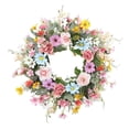 thumbnail image 4 of Corona de Margarita Artificial Guirnalda Redonda Adorno Colgante de Pp y Flores de Seda Apta para Decorativos Sala Restaurante Cumpleaños 45cm, 4 of 9