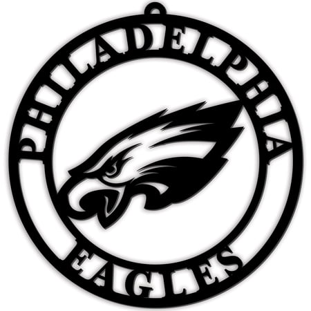 Black Philadelphia Eagles 16 Team Logo Cutout