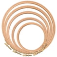 thumbnail image 1 of Aros para bordar Craft Hoops ZOCONE de madera de haya, 5 unidades, de 5 a 9 pulgadas, 1 of 7