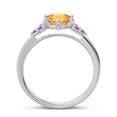 thumbnail image 4 of 2.15 Carat Round Cut Citrine & Amethyst Gemstone Fancy Ring for Birthday Gift 14K White Gold Size 9.5 by Diamond-Capitals, 4 of 7