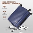 thumbnail image 2 of HOTEEL 20/24/28in Luggage Sets 5 Piece, PC Hardshell Suitcase with Spinner Wheels TSA Lock, Lightweight Travel Carry on Luggages with Luggage Bag&Toiletry Bag for Women and Men, Blue, 2 of 9