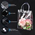 thumbnail image 3 of Uxcell 16 Paquete de Bolsas de Regalo Transparentes, 9" x 6.7" x 2.8" Bolsa de Tote de Plástico Reutilizable, 3 of 7