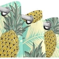 thumbnail image 3 of Coolnut Window Curtain Panels Tropical Leaves Pineapples Grommet Top Room Darkening Thermal Insulated Blackout Window Treatment Drapes 2 Panels W55 x L84 In, 3 of 6