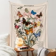 thumbnail image 5 of Butterfly Tapestry Flower Tapestries Vintage Vertical Floral Plant Tapestry Wall Hanging Colorful Identification Retro Art Aesthetic Wall Tapestry for Bedroom Dorm Living Room (36" x 48")), 5 of 6