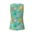 thumbnail image 5 of Xecao Happy Summer print women's scoop neck, loose-fit workout tank tops for the gym., 5 of 9