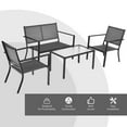 thumbnail image 5 of Gymax 4 PCS Patio Furniture Set Sofa Coffee Table Steel Frame Garden, 5 of 10