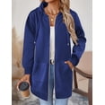 thumbnail image 4 of Zeagoo Women's Zip Up Hoodies Long Fleece Tunic Sweatshirts Casual Oversized Fall Coats Trendy Winter Hoodie, 4 of 6