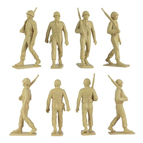 BMC Marx Plastic Ejército Hombres Marchando soldados estadounidenses - Tan 27pc figuras de la Segunda Guerra M BMC Toys BMC Toys