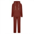 thumbnail image 5 of VBVC No Boundarie Women's Plus Y2k Hoodies,Ladeis 2 Piece Pullover and Sweatpants Set With Pockets,Warm Butt Lift Outfit For Women,Wine,Size S, 5 of 7