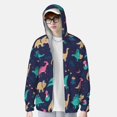 thumbnail image 2 of Fotbe Cartoon Dinosaur Chaqueta con Protección Solar UPF 50+ para Hombre y Mujer, Camisa con Capucha y Bolsillos-Small, 2 of 7