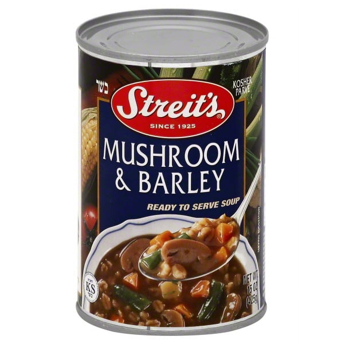 (4 pack) Streit's Mushroom & Barley Soup, 15 oz