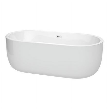UPC: 0810023766728 | Wyndham Collection Juliette 67 Acrylic Freestanding Bathtub in Shiny White