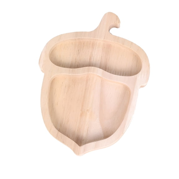 ACDANC 2026 New Acorn Shape Bamboo Serving Tray Thanksgiving Wooden Serving Platter Wood Snack Cheese Charcuterie Boards Wooden Acorn Dish Plate for Autumn Harvest Party Supplies 7.87 X 5.71In