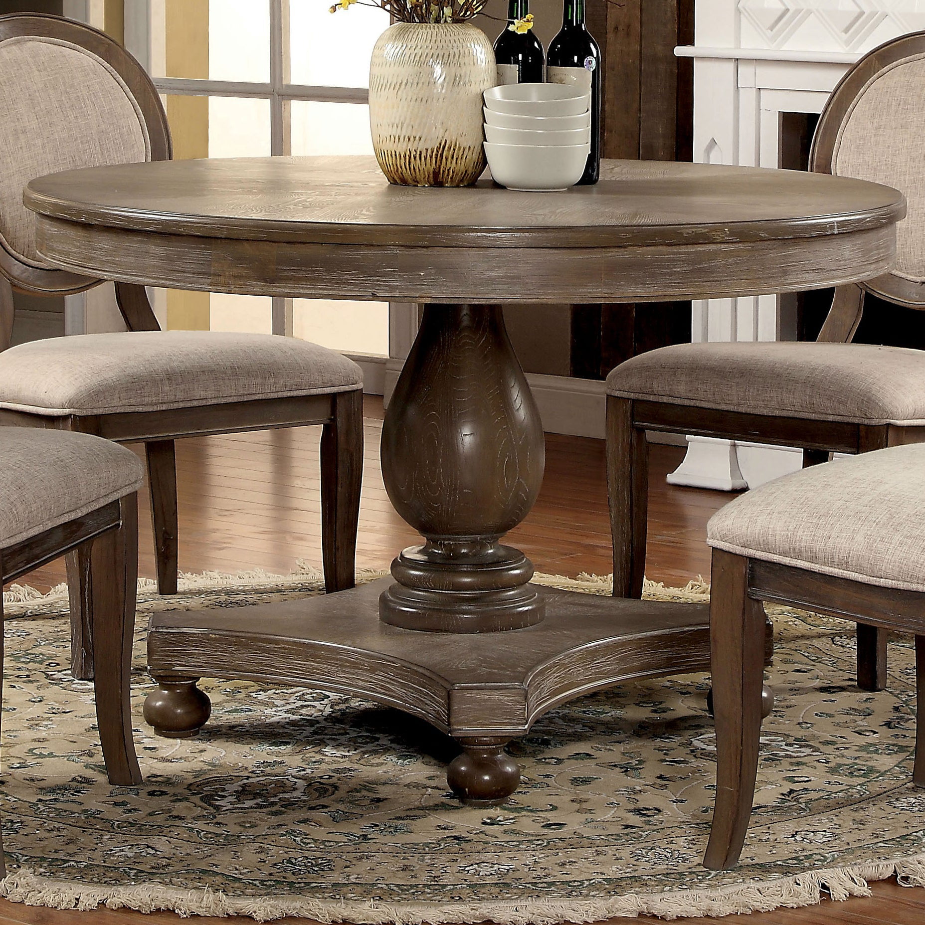 The Gray Barn Louland Falls Rustic 48, 48 Inch Round Kitchen Table And Chairs