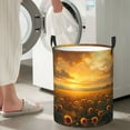 thumbnail image 5 of Goofa Sunflower Sunset Rainfall Printed Circular Hamper,Laundry Basket with Handles,Storage Baskets Foldable,Large Capacity Laundry Hamper-Small, 5 of 6