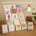 thumbnail image 4 of 5 Tier 12 x 13 Inch Acrylic Trading Card Display Stand Combo Set, Includes 50 Card Sleeves & 10 Mini Easel Stands Tool-free Assembly for Baseball Basketball Football Graded Cards, 4 of 7
