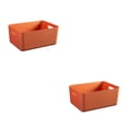 thumbnail image 3 of Kearding Cesta de almacenamiento ancha debajo del estante para una vida organizada - Cestas de almacenamiento duraderas de alta capacidad debajo naranja descubierta 26*18*8cm 2Conjunto, 3 of 6
