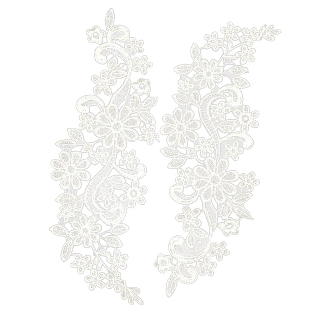 Costura Decorativa Encaje Aplique Vestido Cuello Parches - A Sunnimix Apliques De Encaje Floral